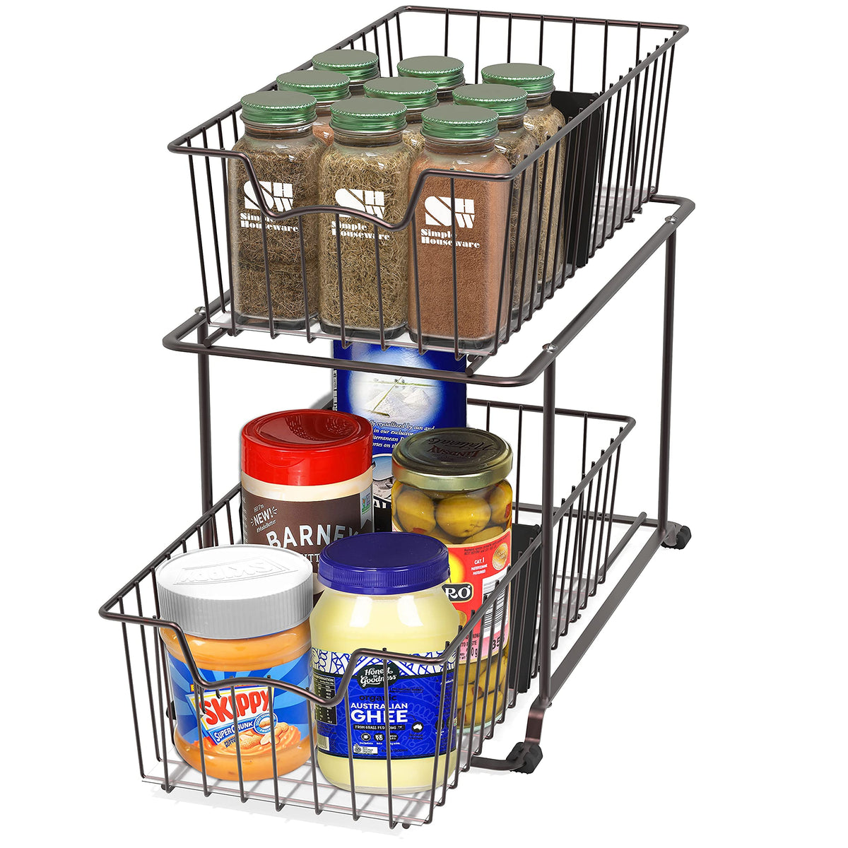 Simple Houseware two-drawer organizer keeps kitchen, bathroom, and pantry tidy