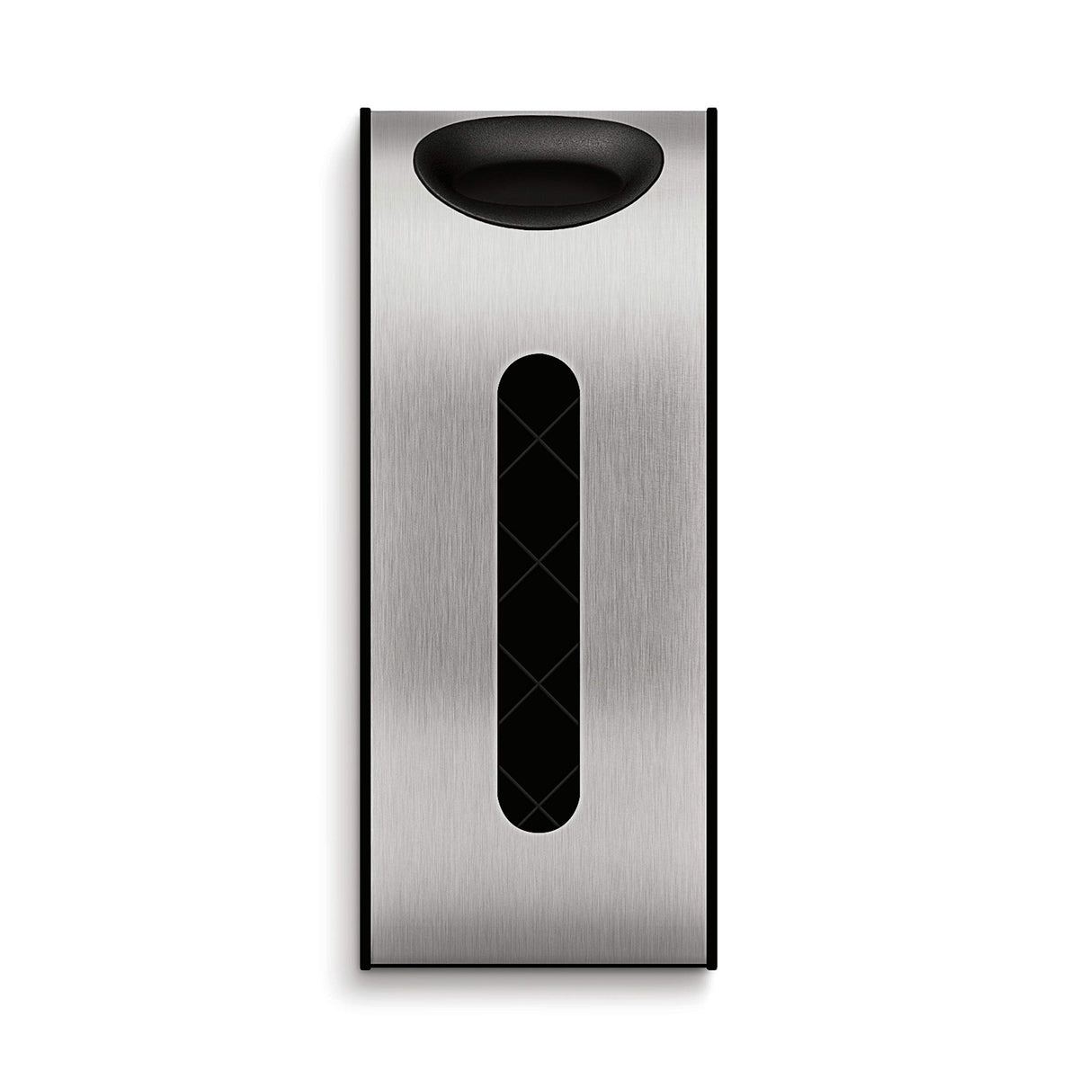 simplehuman brushed stainless steel finish adds a sleek kitchen look