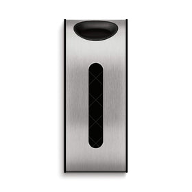 simplehuman brushed stainless steel finish adds a sleek kitchen look
