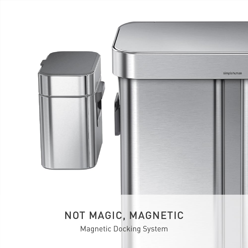 simplehuman compost caddy magnetic docking keeps lid open