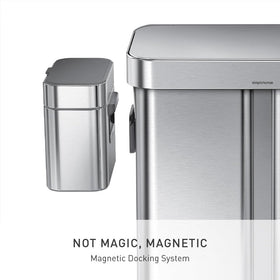 simplehuman compost caddy magnetic docking keeps lid open