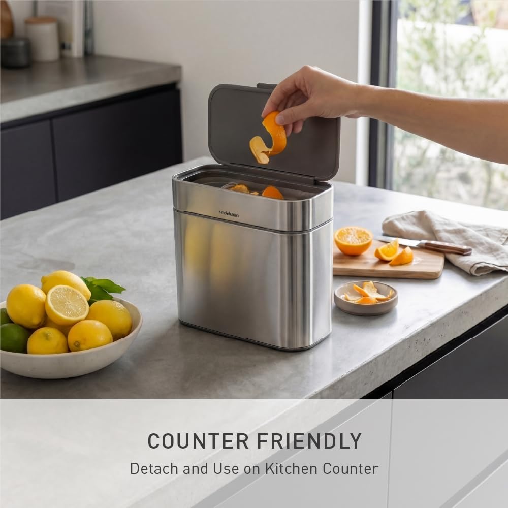 simplehuman compost caddy removable inner bucket simplifies dumping