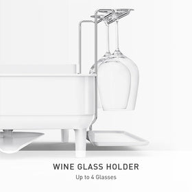 simplehuman anti-slip feet stabilize the rack on countertops