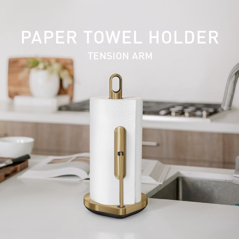 simplehuman one-handed tear action demonstrating easy single or multiple sheet tearing