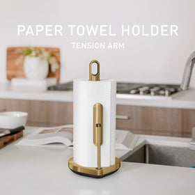 simplehuman one-handed tear action demonstrating easy single or multiple sheet tearing