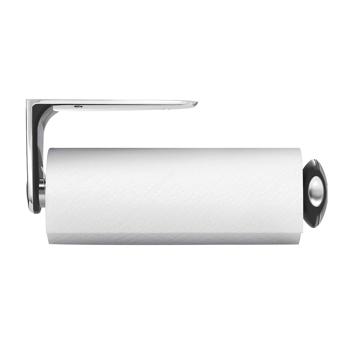 simplehuman wall mount paper towel holder mounted on wall saves counter space