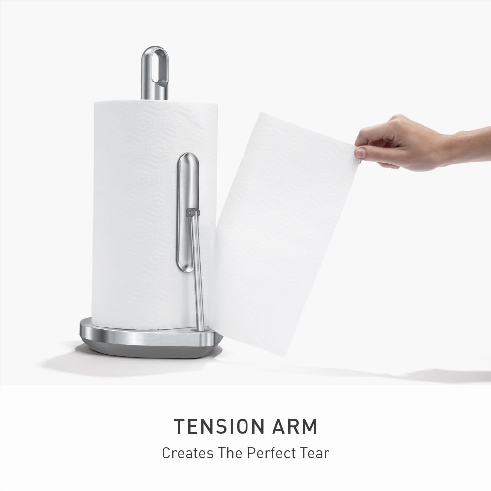 simplehuman weighted base ensures the holder stays put during use