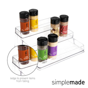 SIMPLEMADE 3-tier spice rack on counter organized spice jars for easy reach