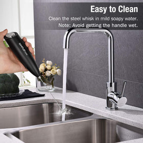 SIMPLETASTE latte foam-mixer on counter for easy daily use