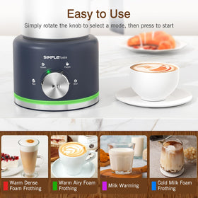 SIMPLETASTE Milk Frother large-capacity jug for family breakfasts.