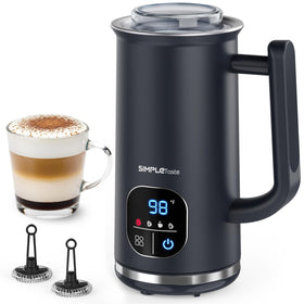 SIMPLETASTE Milk Frother with LED screen for precise temperature control.