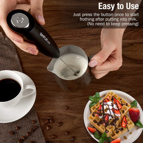 SIMPLETASTE stainless steel whisk resists rust for long-lasting frothing