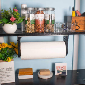 Simpletome ONE-Hand Tear Holder screw-length options for cabinet or wall mounting.