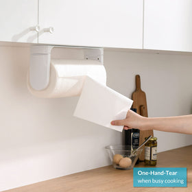 Sleek silver aluminum base with black head for modern kitchens.
