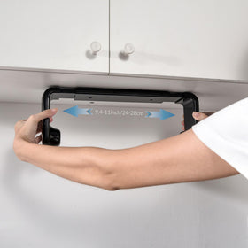 Wall-mount option of Simpletome black towel holder within easy reach