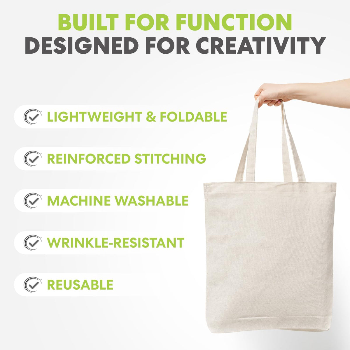SIMPLI-MAGIC canvas tote beige 05 wrinkle resistant with polyester blend