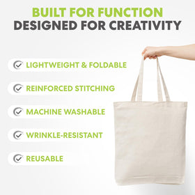 SIMPLI-MAGIC canvas tote beige 05 wrinkle resistant with polyester blend