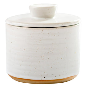 Simply Caroline premium ceramic butter crock with water seal keeps butter soft.