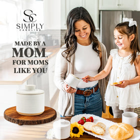 Simply Caroline butter stays soft and spreadable for toast and baking.