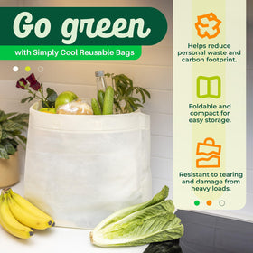 Versatile Simply Cool bags suitable for groceries, gardening, and crafts.