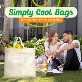 Washable Simply Cool bags ready for reuse after shopping.