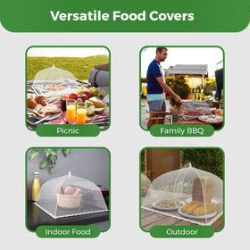 Simply Genius jumbo mesh food cover 39x24 open allows quick access during outdoor dining.
