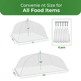 Simply Genius mesh food cover six-pack packaged for family outdoor gatherings.
