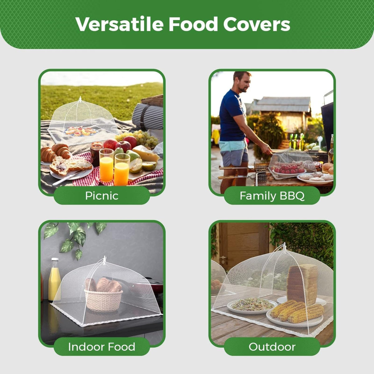 Simply Genius collapsible mesh cover folded for compact storage