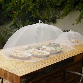 Simply Genius mesh cover ready to rinse and air dry after use indoors or outdoors