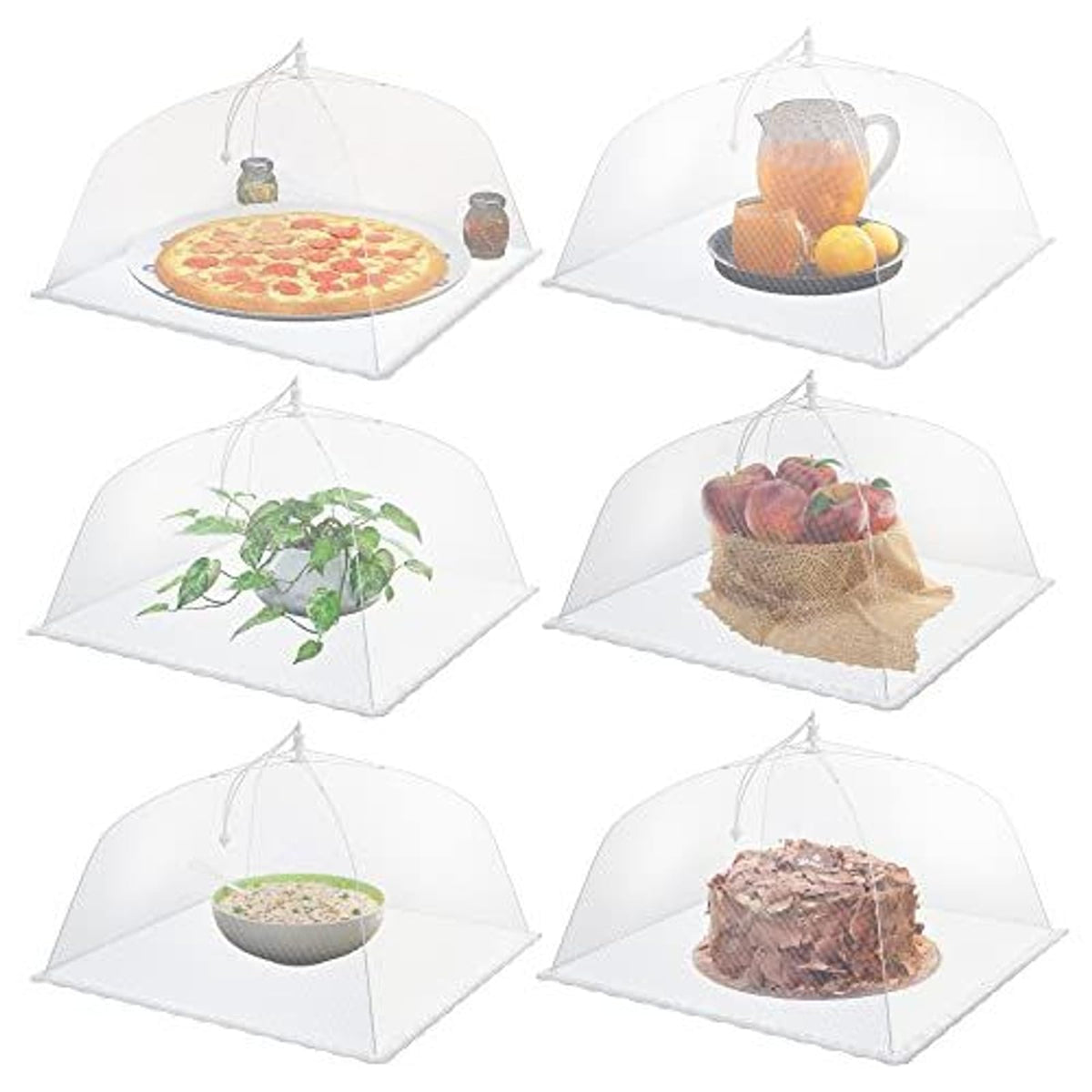 Simply Genius pop-up mesh food cover on a picnic table protecting dishes