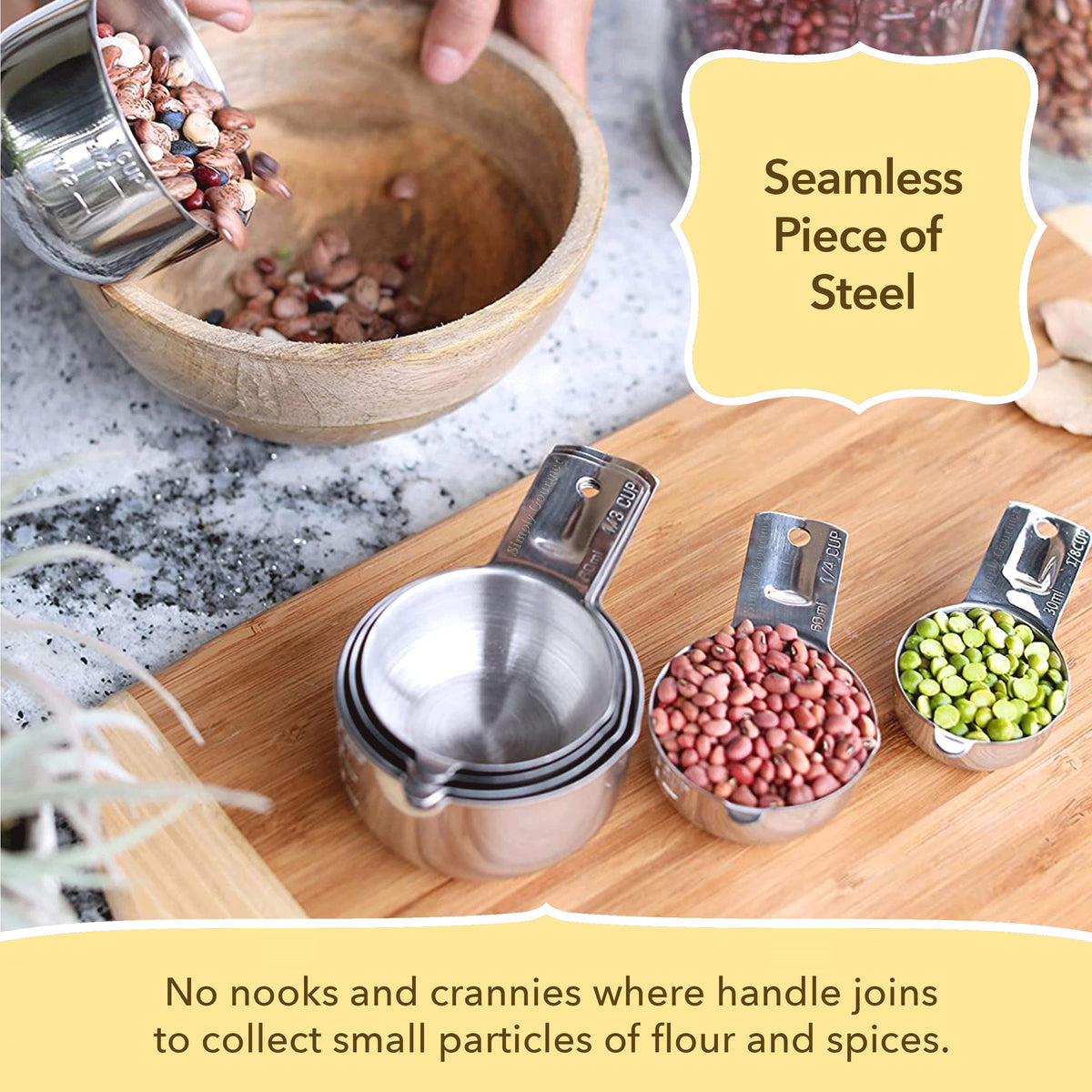 Simply Gourmet 304 stainless steel construction resists rust for lasting performance.