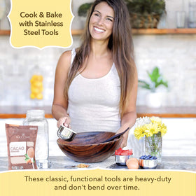 Simply Gourmet one-third-cup tool helps precise recipe fractions during prep.