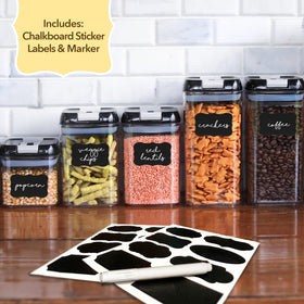 Simply Gourmet pantry-organization set keeps kitchen essentials neatly stored.