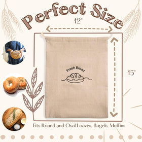 Machine-washable bread bags ensure quick cleanup after baking.
