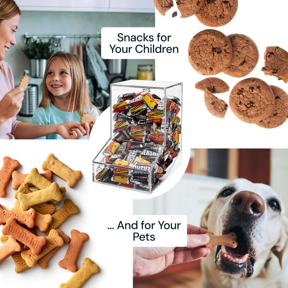 SimplyImagine Acrylic Candy Dispenser countertop display adds a sleek touch