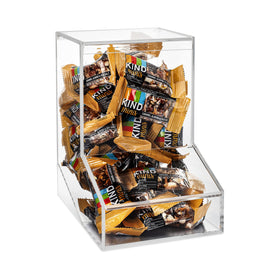 SimplyImagine Acrylic Candy Dispenser front view with dual lids for fresh treats