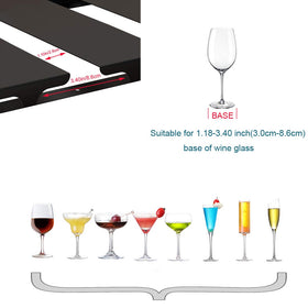 SIMVE wine glass rack supports burgundy, champagne, and cocktail glasses