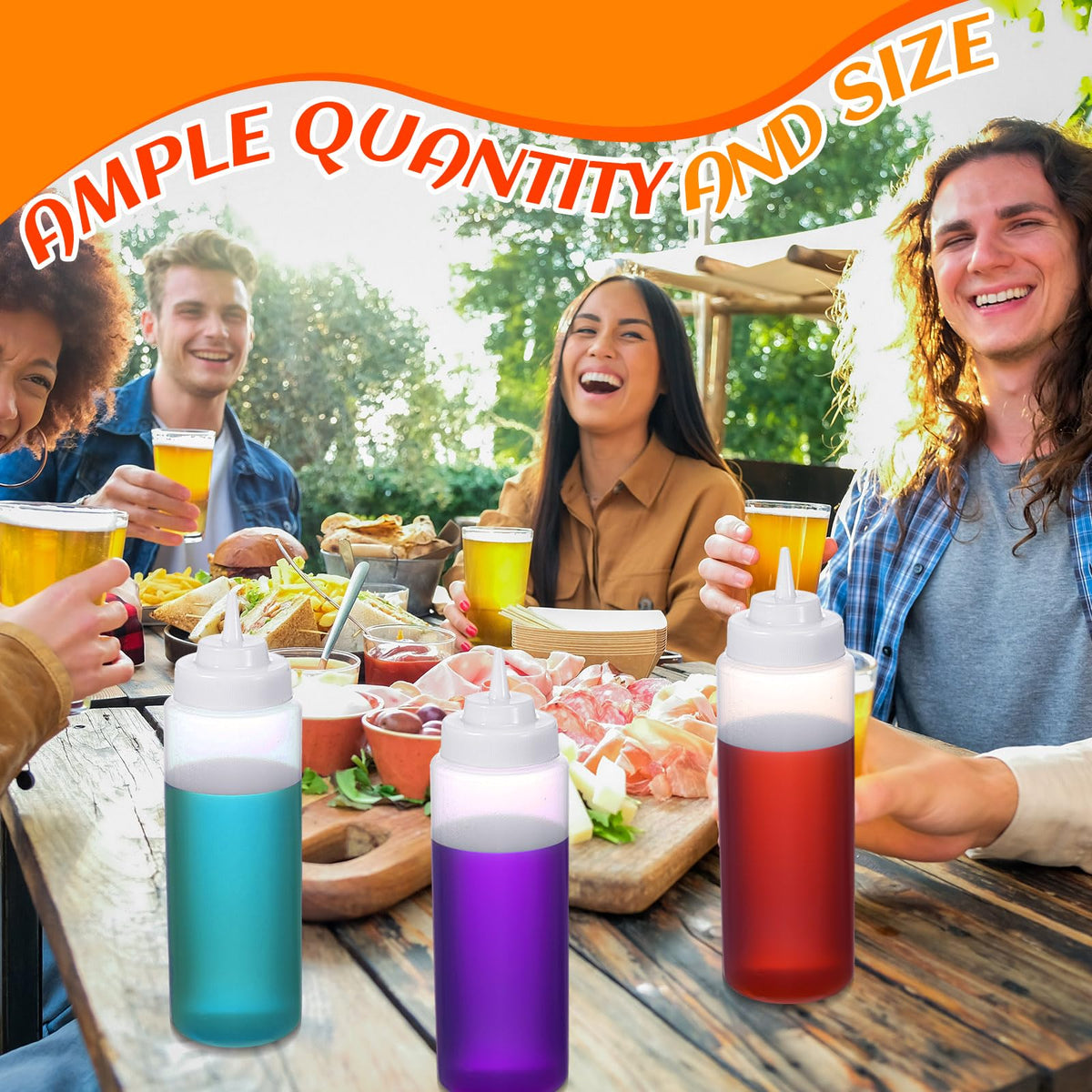 Singhoow 32 oz bottles set for restaurants catering and home use