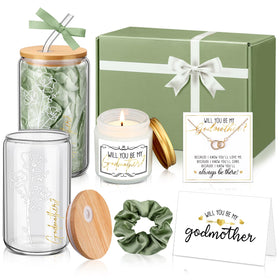 Singhoow sage-green 16oz glass cup for beverages and gifting