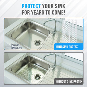 Sink Protex non-slip protector stays in place during heavy use.