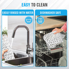 Sink Protex white silicone sink protector complements modern kitchen aesthetics.