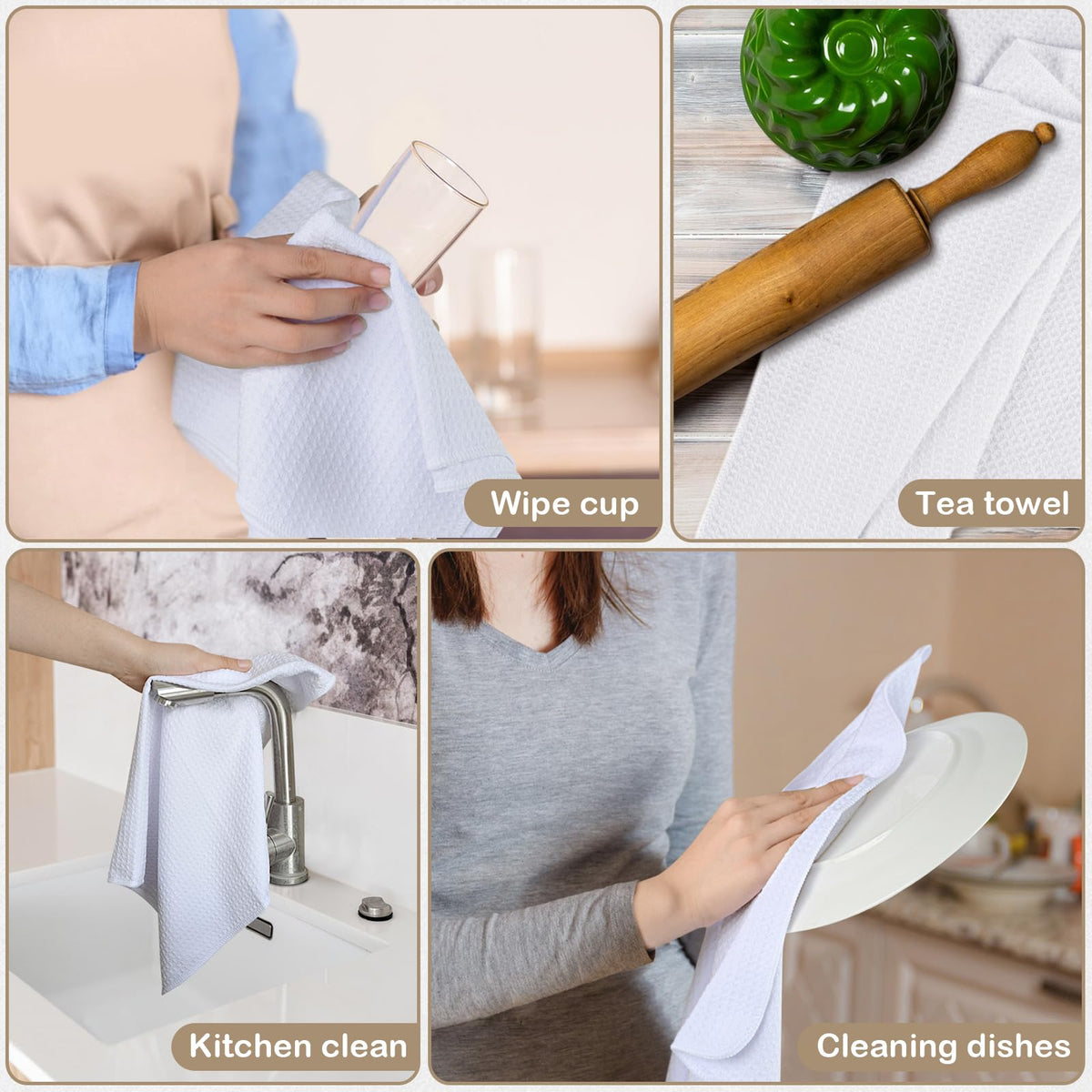 SINLAND sublimation towels ready for DIY patterns or embroidery.