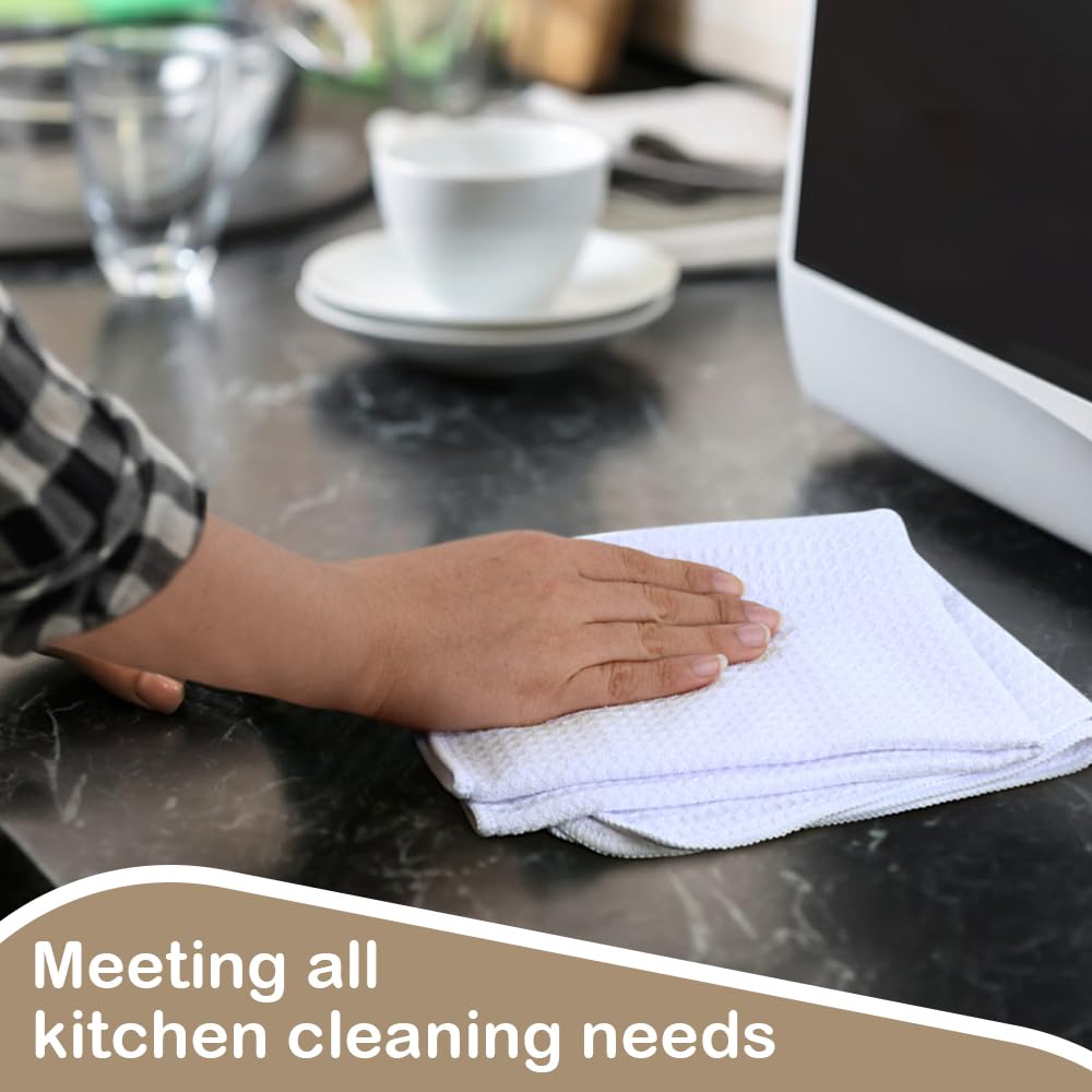 SINLAND microfiber towel drying glassware, lint-free shine.