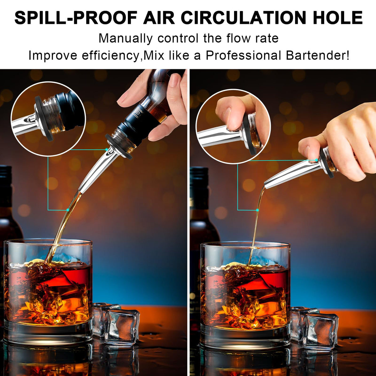 SINLUCESCE pour spout installed on bottle neck for easy use