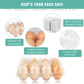 SINLUCESCE egg carton showing seven middle snaps for secure closure