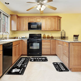 Sinmoe kitchen rug set non-slip backing keeps mats steady