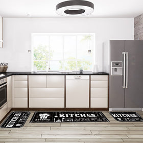 Sinmoe microfiber kitchen rug set absorbs spills for quick cleanup