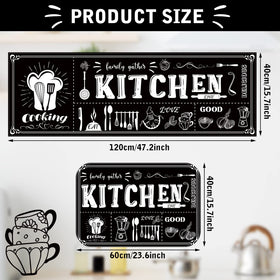 Sinmoe kitchen rug set fibers resist stains to stay vibrant