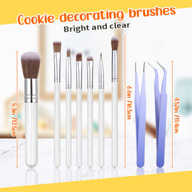 Sinmoe stainless steel tweezers curved tip for delicate fondant flower placement.