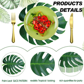 Sinmoe tropical palm leaf placemats, perfect for summer gatherings and vibrant table decor.